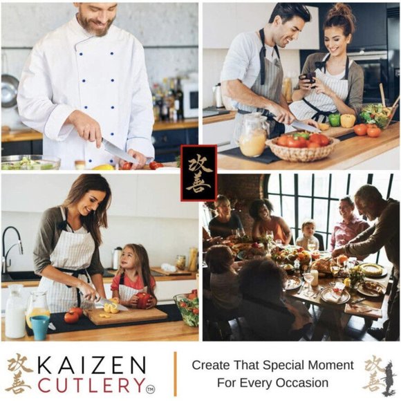 Kaizen Cutlery 8 In Japanese Chef’s Knife Ultra High Carbon Steel Micarta Wood - Picture 5 of 6